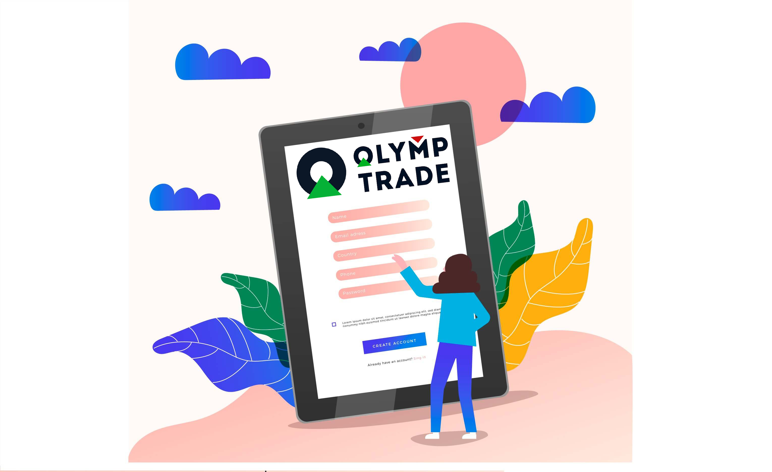 Cómo abrir una cuenta comercial en Olymp Trade