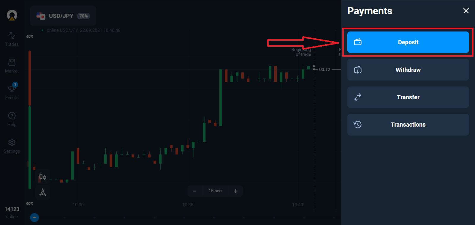 How to Deposit and Trade at Olymptrade