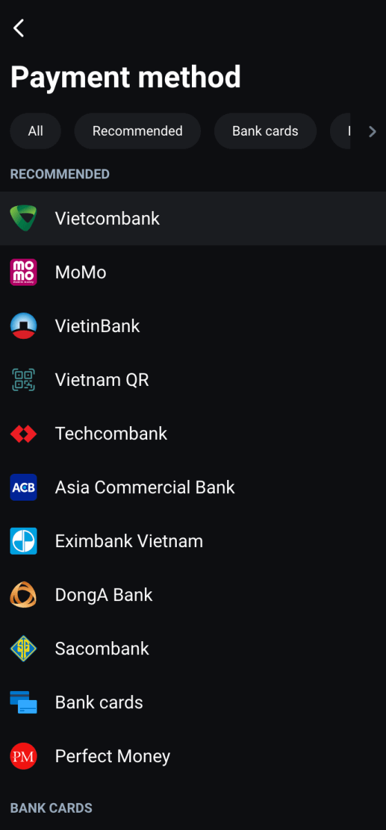 Ki jan yo depoze lajan nan Olymptrade atravè transfè labank