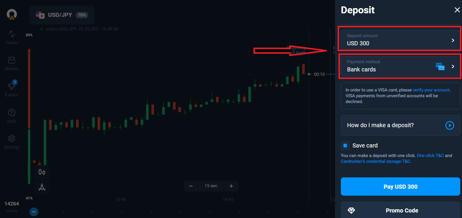 Jak se přihlásit a vložit peníze na Olymptrade