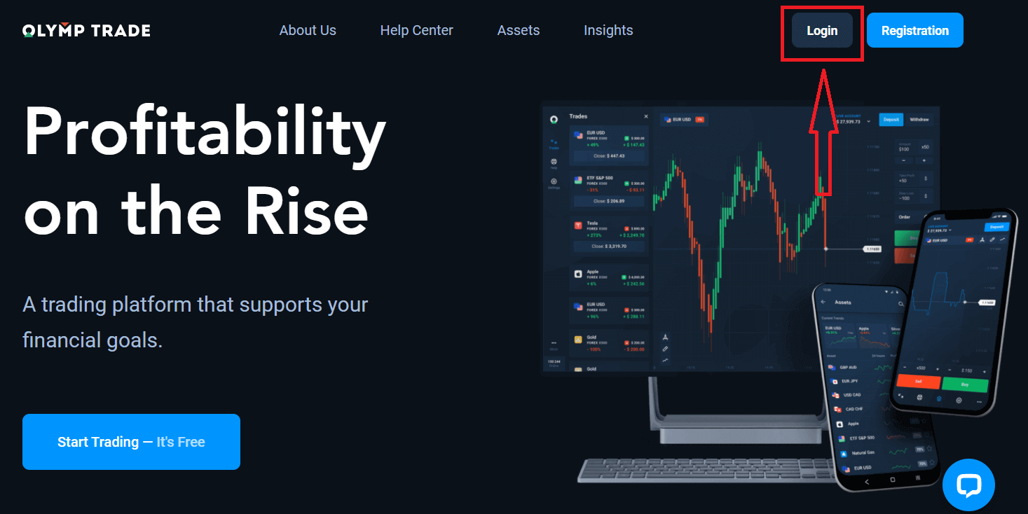 Como abrir uma conta e fazer login na Olymptrade