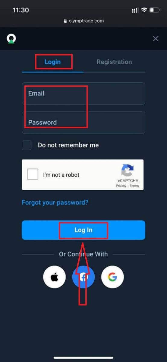 Cara Daftar masuk dan Keluarkan Wang dari Olymptrade