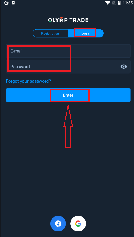כיצד להירשם ולהיכנס לחשבון ב-Olymptrade
