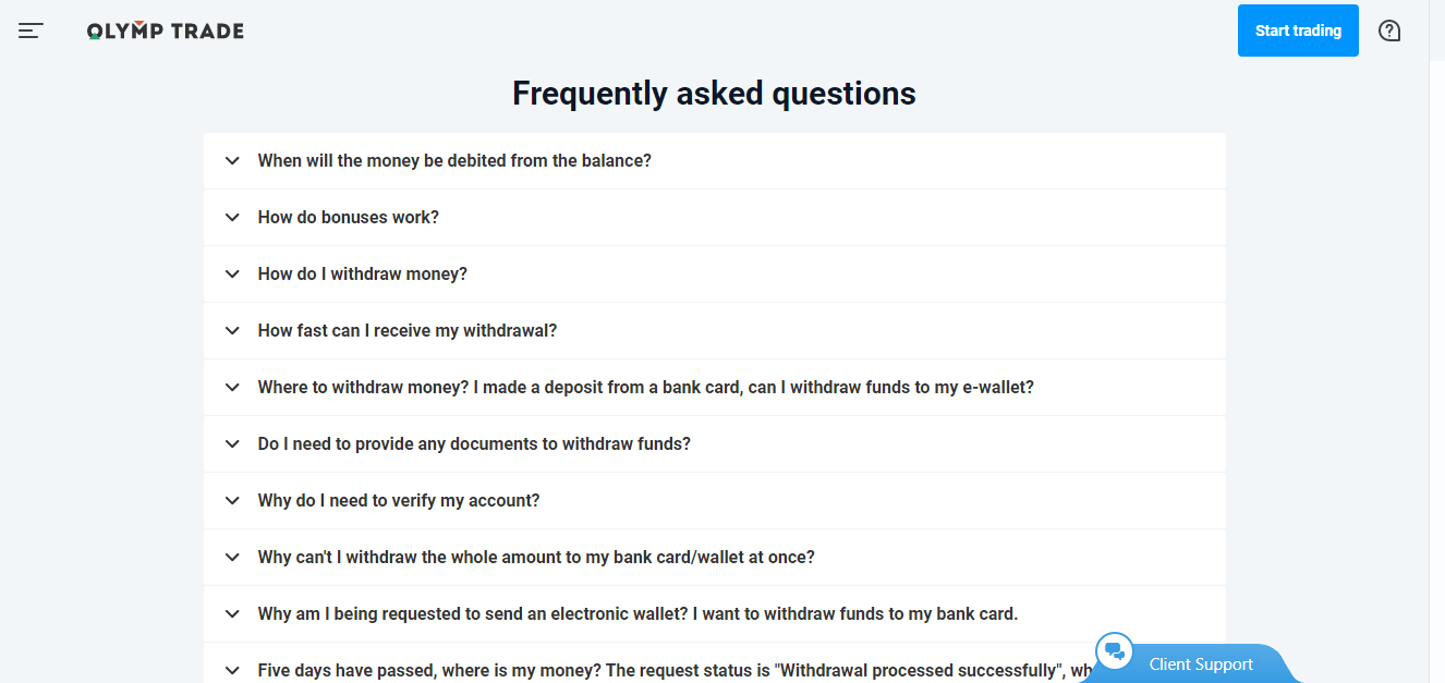 Olymptrade-те ақшаны алуды қалай тездетуге болады