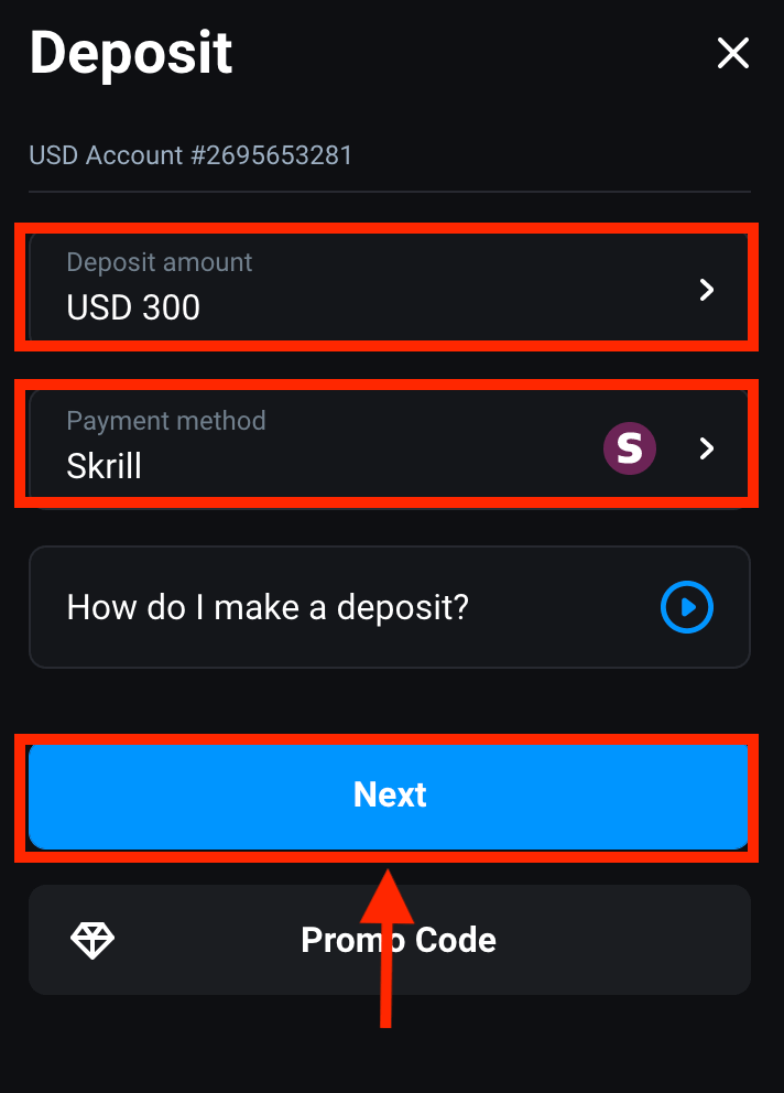 วิธีการฝากเงินของ Olymptrade: AstroPay, Perfect Money, Neteller, Skrill