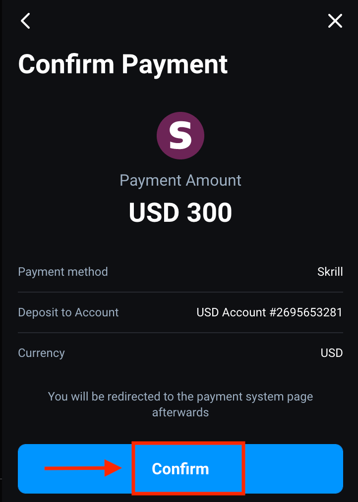 วิธีการฝากเงินของ Olymptrade: AstroPay, Perfect Money, Neteller, Skrill