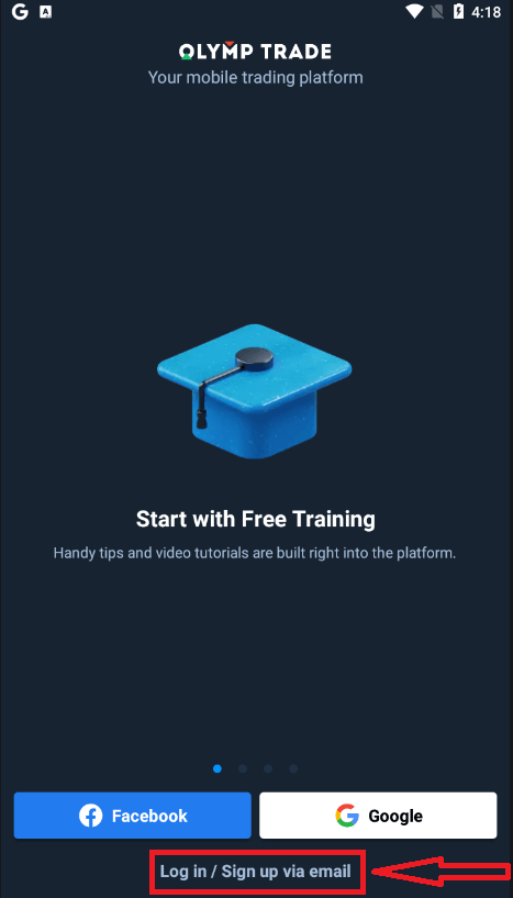 Olymptrade: Daftar dan Mula Berdagang pada Akaun Demo Olymptrade: Daftar dan Mula Berdagang pada Akaun Demo