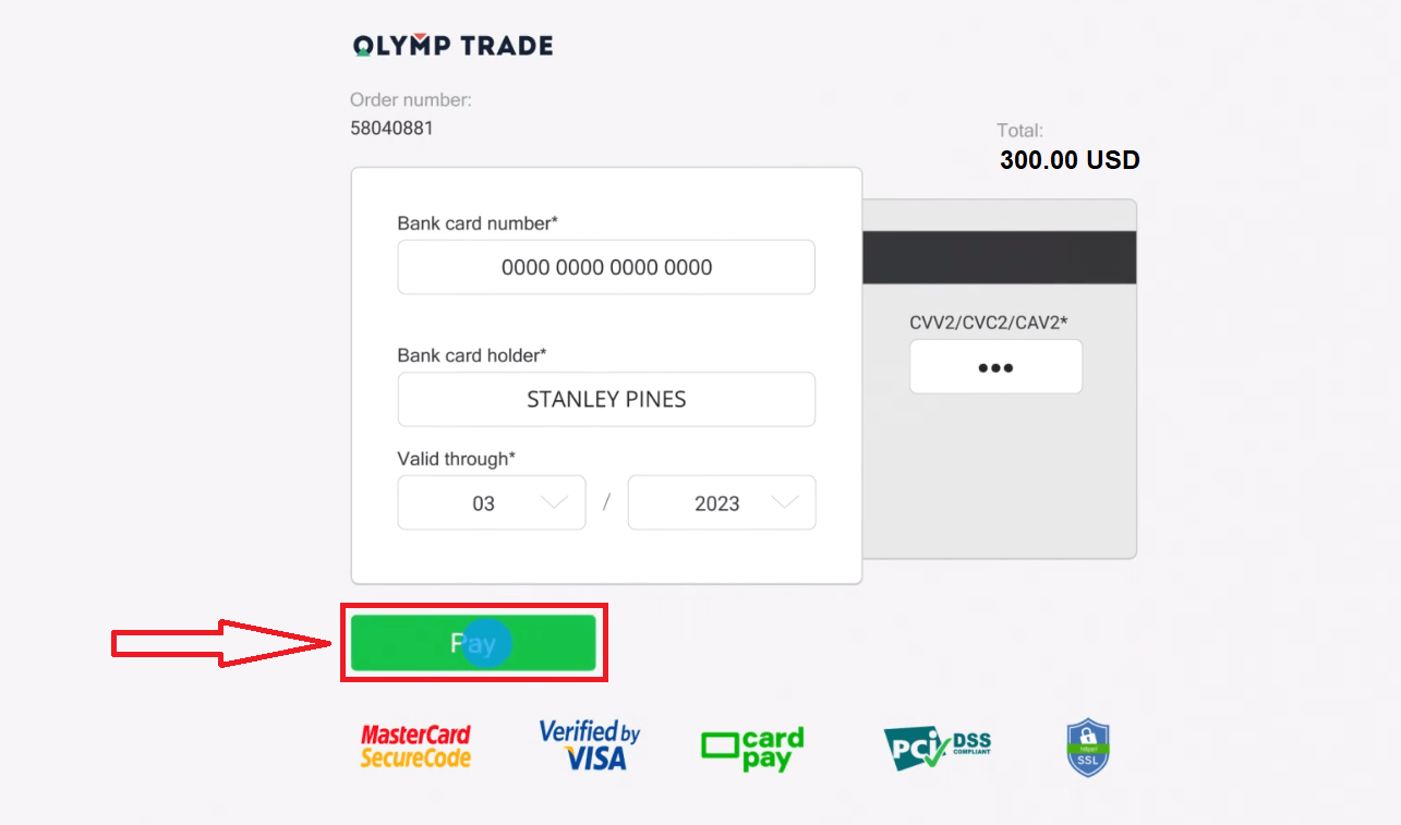 Cómo retirar y hacer un depósito de dinero en Olymp Trade