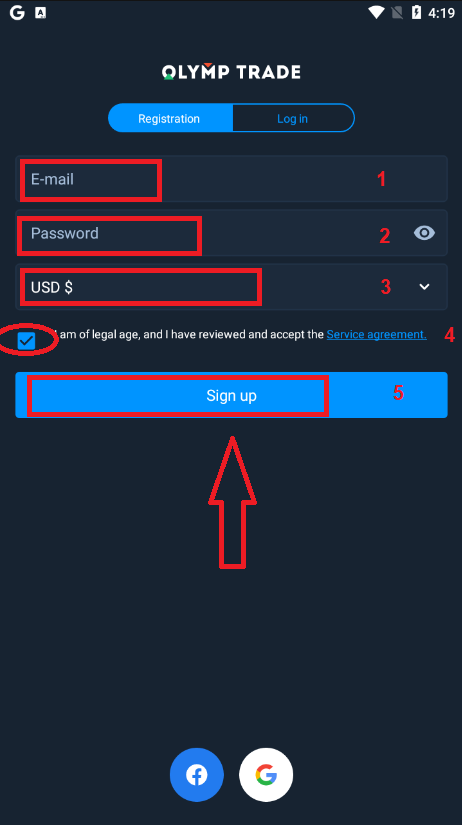 How to Register Account in Olymp Trade